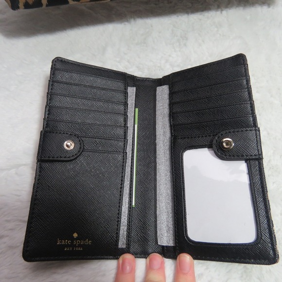 Kate Spade Set Schuyler Brown Leopard Print Shoulder Handbag Purse Card & Wallet - Picture 4 of 10